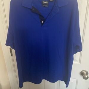 Men's PING Performance Sensor Cool Dry fiber Dynamics Polo Med BLUE